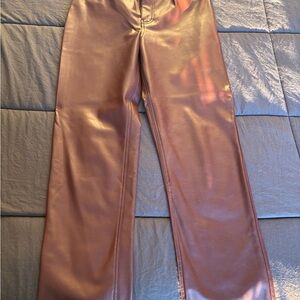 Abercrombie & Fitch Brown Faux Leather Pants
